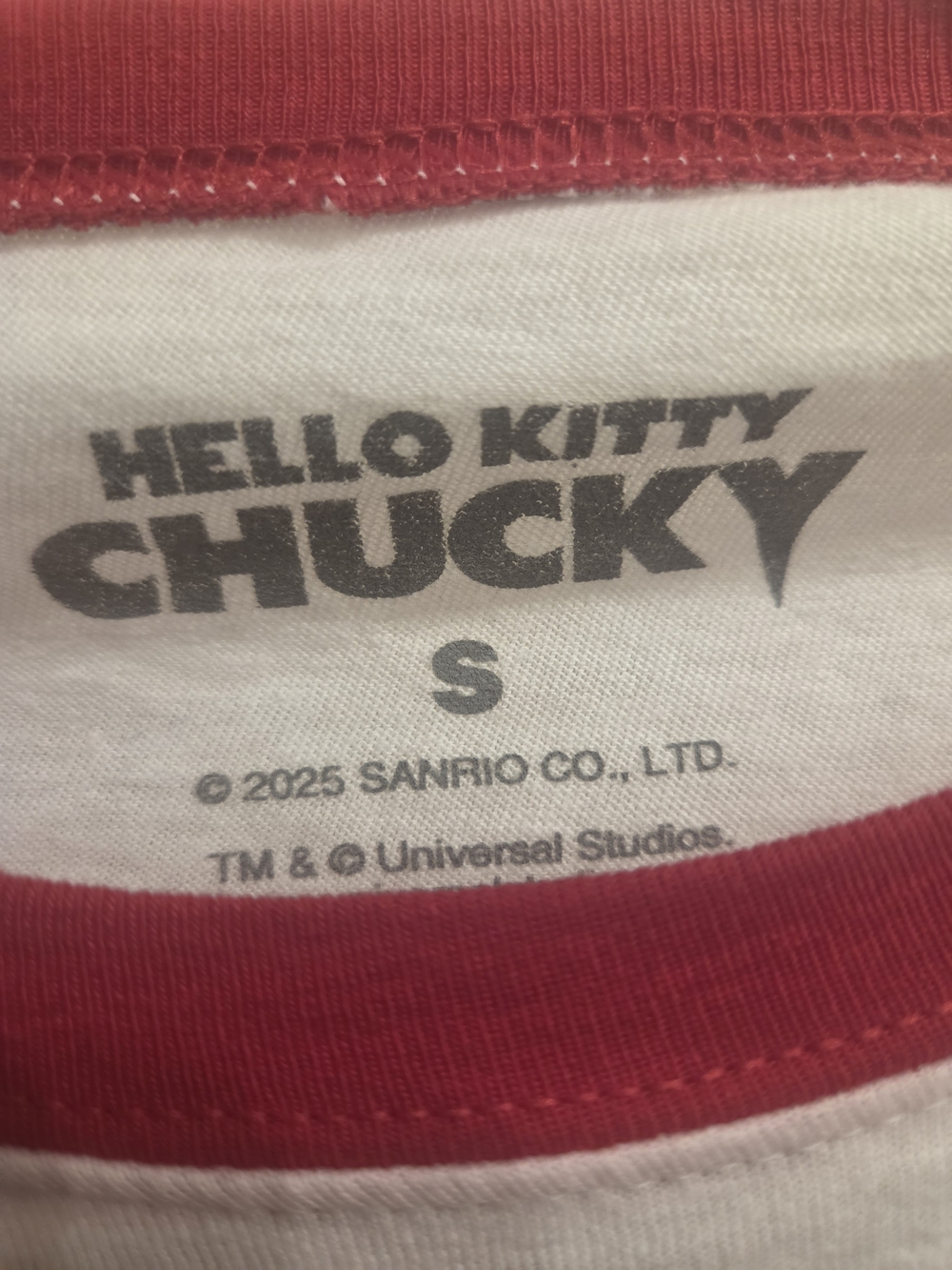 Hello Kitty x Chucky White Tee with Red Trim - Picture 2 of 5